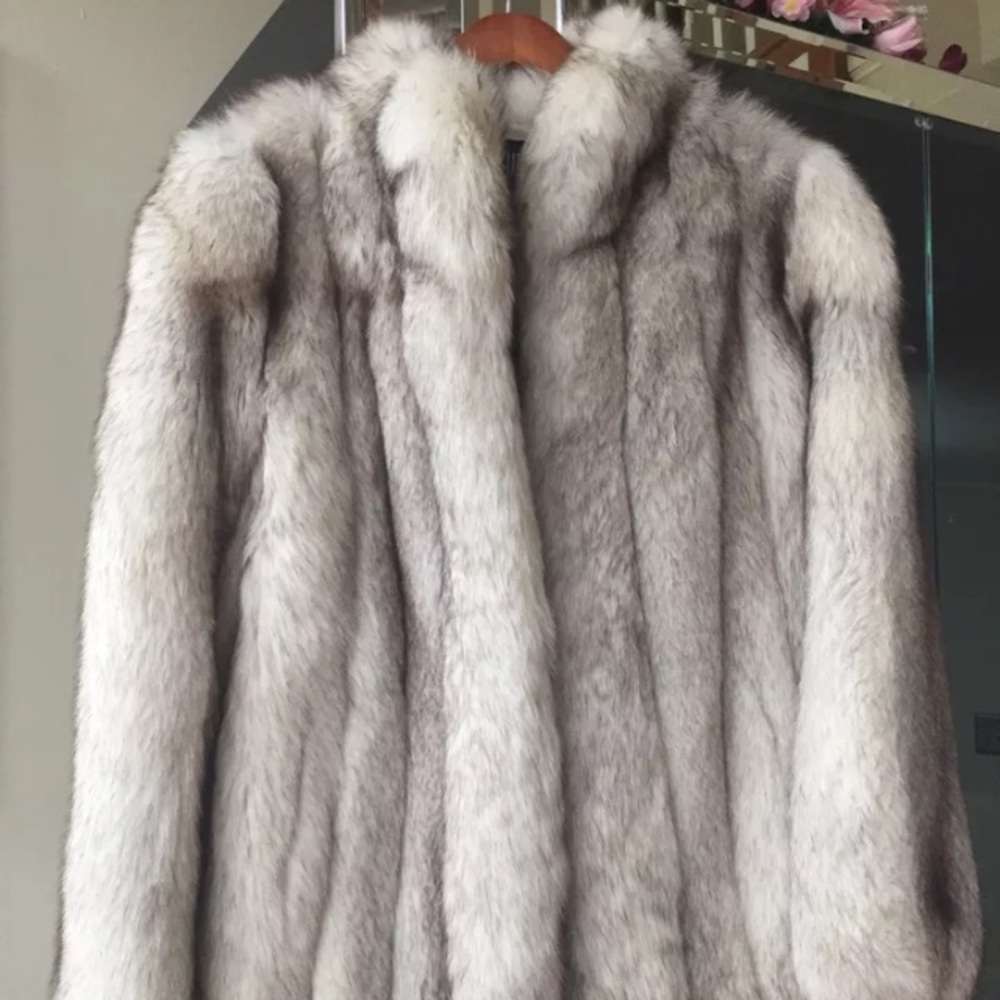 Genuine Silver Fox Coat